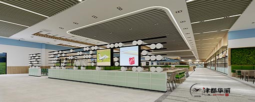 惠农中航员工餐厅设计案例0,银川餐厅设计装修公司