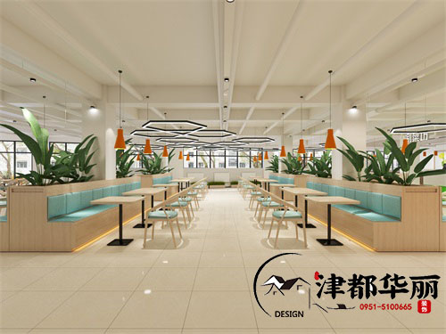 惠农城投职工餐厅设计方案鉴赏|惠农职工餐厅设计装修公司推荐