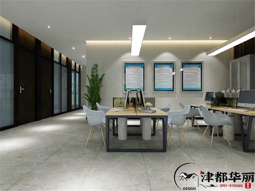 惠农亚盛物流办公室装修设计方案|简洁环保，轻松舒适
