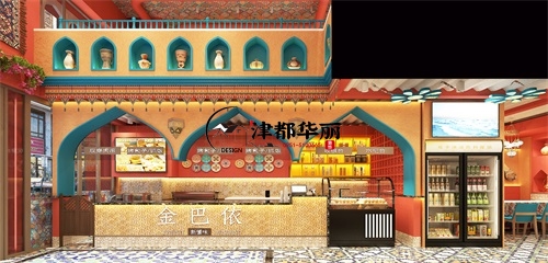惠农金巴依餐厅设计装修效果图鉴赏|惠农餐厅设计装修公司